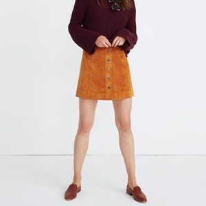 Rust Corduroy Madewell Skirt